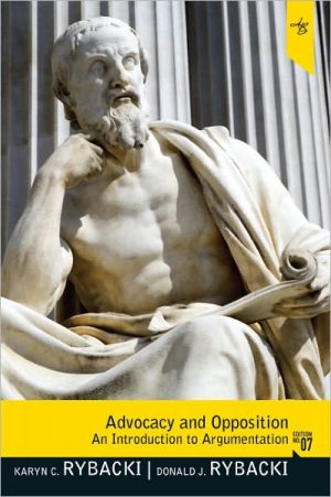 Book Advocacy and Opposition: An Introduction to Argumentation free