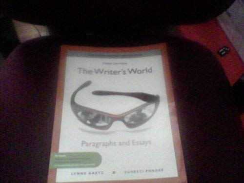 Book The Writer's World Paragraphs and Essays Annotated Instuctor's Edition free