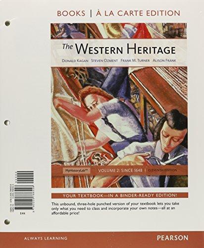 Book The Western Heritage: Volume 2, Books a la Carte Plus New Mylab History with Etext -- Access Card Package free