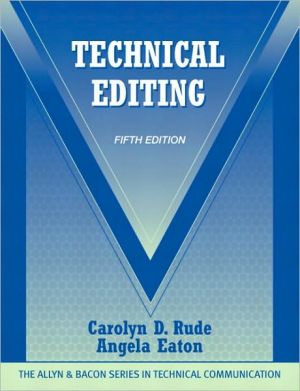 Book Technical Editing (Allyn & Bacon Series in Technical Communication) free