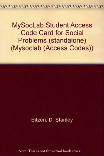 Book Mysoclab Student Access Code Card For Social Problems (standalone) (mysoclab (access Codes)) free