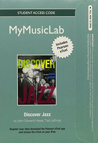 Book New Mymusiclab With Pearson Etext -- Standalone Access Card -- For Discover Jazz free
