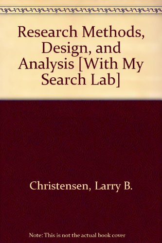 Book Research Methods, Design, and Analysis free