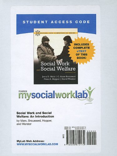 Book Mysocialworklab With Pearson Etext -- Standalone Access Card -- For Social Work And Social Welfare (mysocialworklab (access Codes)) free