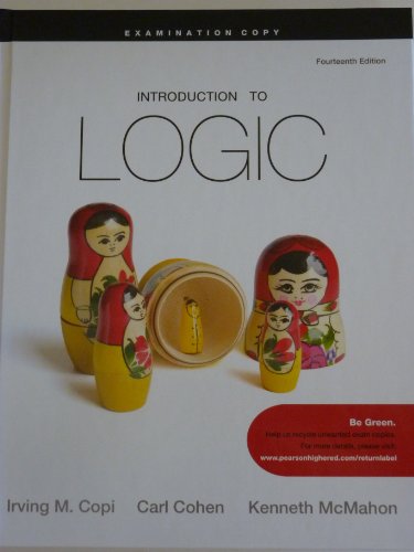 Book Introduction to Logic (Examination Copy) free