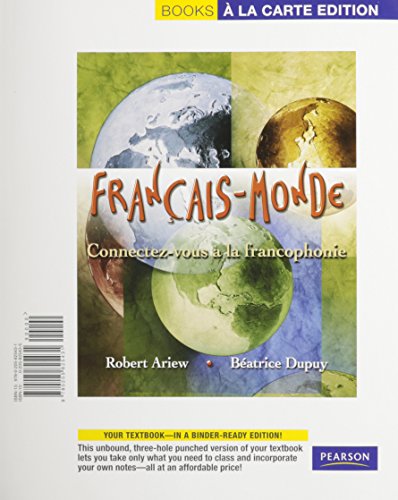 Book Français-Monde: Connectez-vous à la francophonie, Books a la Carte Edition free