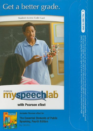 Book Essential Elements Of Public Speaking Myspeechlab With Pearson Etext Student Access Code Card (myspeechlab (access Codes)) free