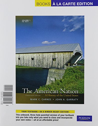 Book The American Nation: A History of the United States, Volume 1, Books a la Carte Edition (14th Edition) free