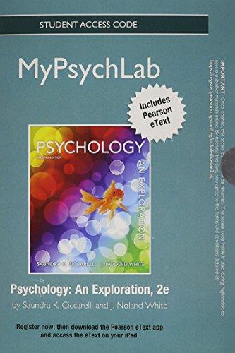 Book NEW MyPsychLab with Pearson eText -- Standalone Access Card -- for Psychology: An Exploration (2nd Edition) free