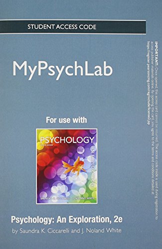 Book NEW MyPsychLab without Pearson eText -- Standalone Access Card -- for Psychology: An Exploration (2nd Edition) free