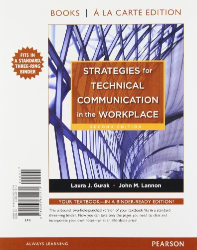 Book Strategies For Technical Communication Workplace + Mytechcommlab: Books A La Carte Edition free