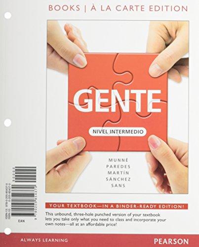 Book Gente: Nivel intermedio, Books a la Carte Edition free