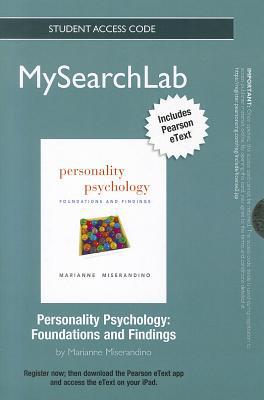 Book Mysearchlab With Pearson Etext -- Standalone Access Card -- For Personality Psychology: Foundations And Findings (mysearchlab (access Codes)) free