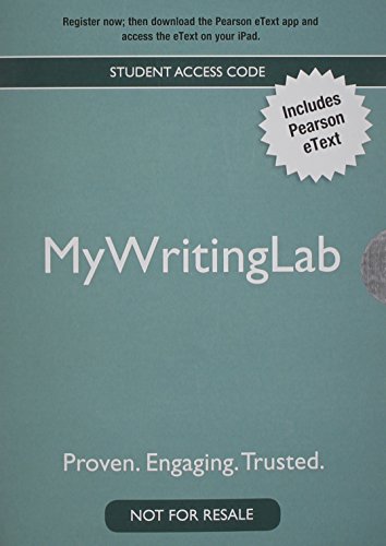 Book New Mywritinglab With Pearson Etext -- Standalone Access Card -- For The Writer's World: Essays (2nd Edition) free