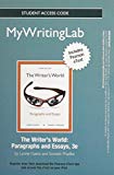 Book The NEW MyWritingLab with Pearson eText -- Standalone Access Card -- for Writer's World: Paragraphs and Essays (3rd Edition) free