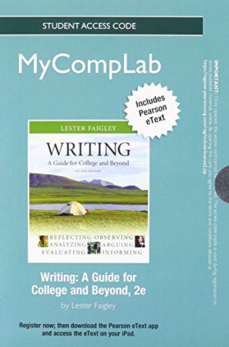 Book New Mycomplab With Pearson Etext -- Standalone Access Card -- For Writing: A Guide For College And Beyond (2nd Edition) free
