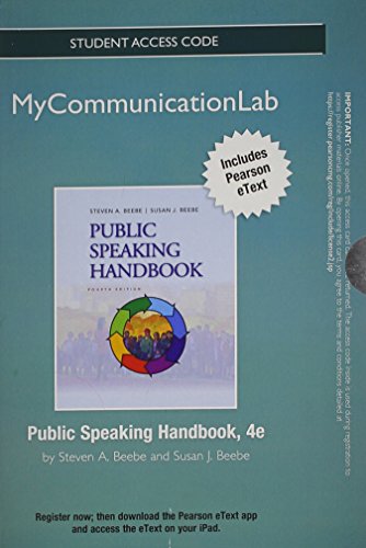 Book Public Speaking Handbook New MyCommunicationLab Access Card: With Pearson Etext (Mycommunicationlab (Access Codes)) free