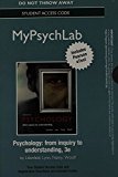 Book MyPsychLab with Pearson eText Standalone Access Card for Psychology: From Inquiry to Understanding free