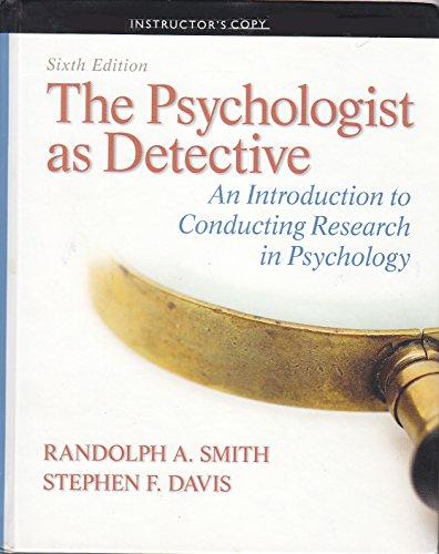 Book The Psychologist as Detective - 6th Edit (Instructor Edition) free
