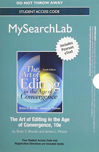 Book Mysearchlab With Pearson Etext -- Standalone Access Card -- For The Art Of Editing (10th Edition) free