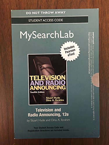 Book MySearchLab with Pearson eText -- Standalone Access Card -- for Television and Radio Announcing (12th Edition) free