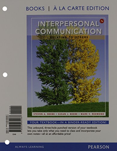 Book Interpersonal Communication: Relating to Others: Relating to Others, The, Books a la Carte Plus NEW MyCommLab with eText -- Access Card Package (7th Edition) free