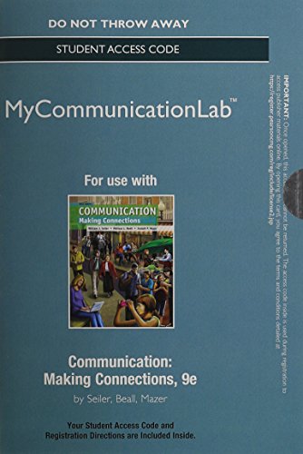 Book New Mycommunicationlab Without Pearson Etext -- Standalone Access Card -- For Communication: Making Connections (9th Edition) free