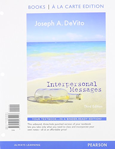 Book Interpersonal Mesages, Books a la Carte Plus NEW MyCommunicationLab with eText -- Access Card Package (3rd Edition) free