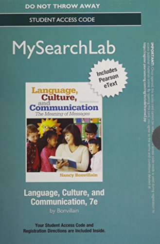Book MySearchLab with Pearson eText -- Standalone Access Card -- for Language, Culture and Communication (7th Edition) free