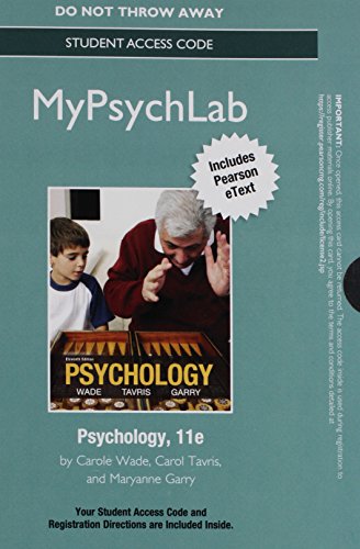 Book Psychology MyPsychLab Access Code: Includes Pearson Etext free