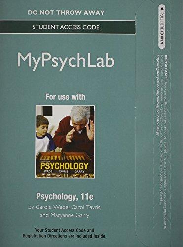 Book New Mypsychlab Without Pearson Etext -- Standalone Access Card -- For Psychology (11th Edition) free