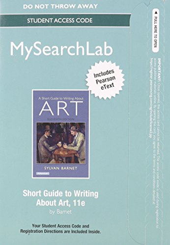 Book MySearchLab with Pearson eText -- Standalone Access Card -- for A Short Guide to Writing About Art (11th Edition) free