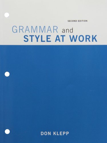 Book Grammar And Style At Work For Technical Communications, Sixth Canadian Edition free