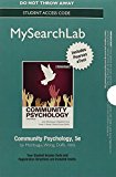 Book Mysearchlab with Pearson Etext -- Standalone Access Card -- For Community Psychology free