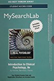 Book Introduction to Clinical Psychology Mysearchlab With Pearson Etext Standalone Access Card free