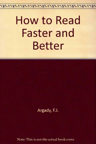 Book How to Read Faster and Better free