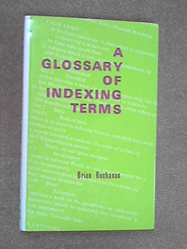 Book A glossary of indexing terms free