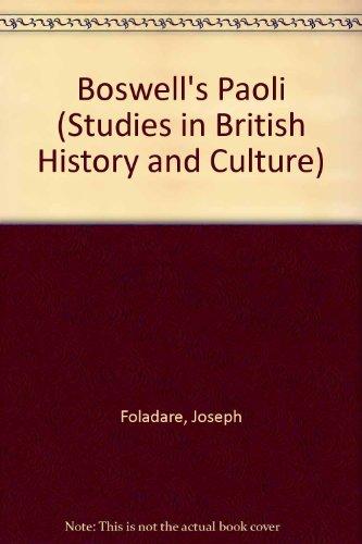 Book Boswell's Paoli (studies In British History And Culture) free