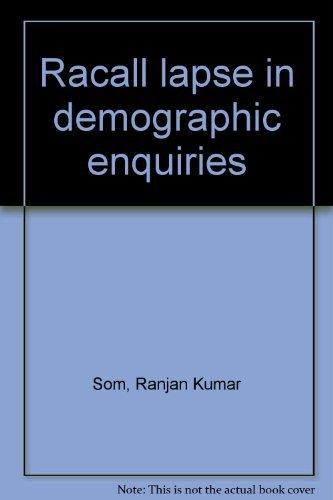 Book Recall Lapse In Demographic Enquiries free