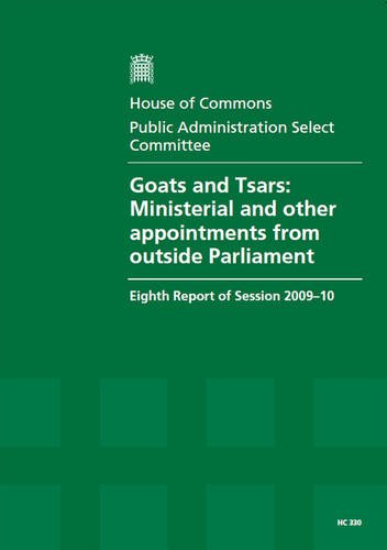Book Goats And Tsars: Ministerial And Other Appointments From Outside Parliament free