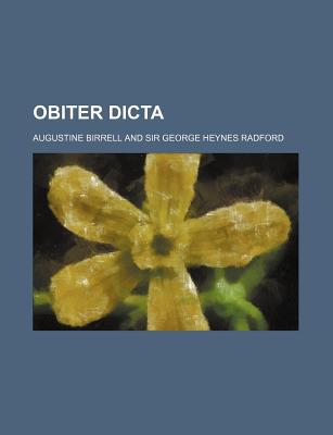 Book Obiter Dicta free