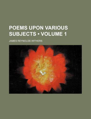 Book Poems Upon Various Subjects (volume 1) free