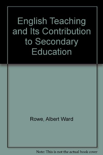 Book English Teaching And Its Contribution To Secondary Education free