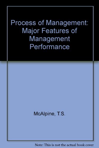 Book The process of management;: Major features of management performance free