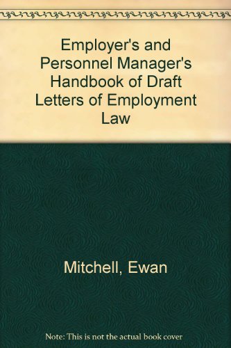 Book Employer's and Personnel Manager's Handbook of Draft Letters of Employment Law free