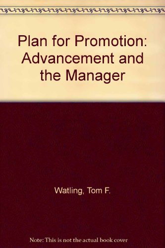 Book Plan For Promotion: Advancement And The Manager free