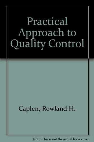 Book Practical Approach To Quality Control free