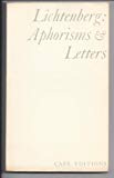 Book Lichtenberg: Aphorisms & Letters - Cape Editions 8 free