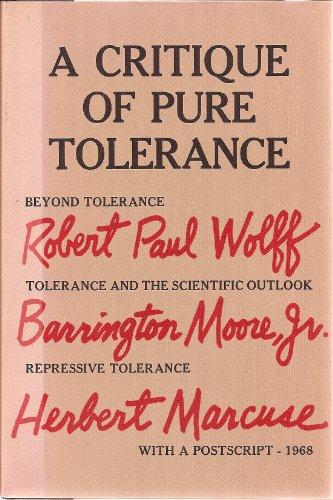 Book A critique of pure tolerance (Cape editions, 36) free