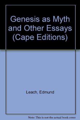 Book Genesis as myth,: And other essays (Cape editions, 39) free